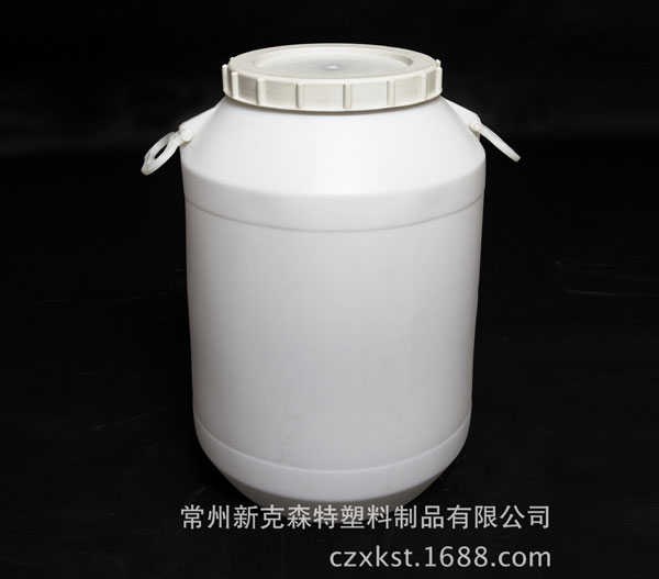 供應食品級白色50l環保塑料帶蓋化工塑料圓桶 醬腌菜酵素桶 食用水儲存桶